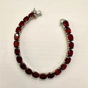 Red Garnet Tennis Bracelet